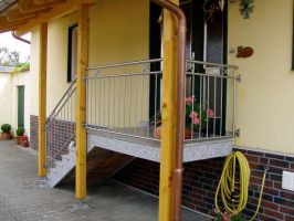 Edelstahlgel&auml;nder f&uuml;r eine Aussentreppe