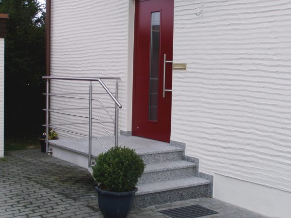 Edelstahlgel&auml;nder f&uuml;r eine Aussentreppe