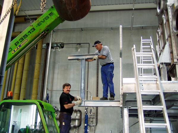 Aufbau einer Arbeitsb&uuml;hne