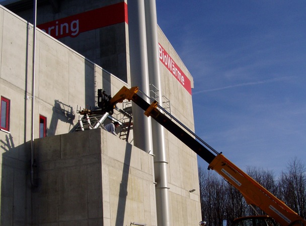 Stahlkonstruktionen im Biomasseheizkraftwerk in Kaufering