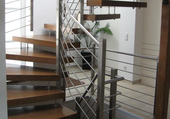 Gel&auml;nder aus Edelstahl geschliffen Korn 240