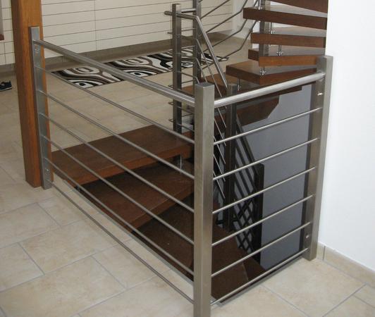 Gel&auml;nder aus Edelstahl geschliffen Korn 240