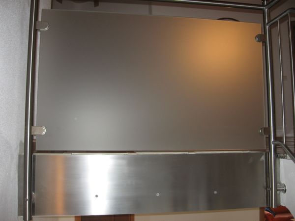 Gel&auml;nder in Edelstahl, Podestblenden in Edelstahl