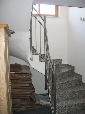 Gel&auml;nder in Edelstahl, Podestblenden in Edelstahl